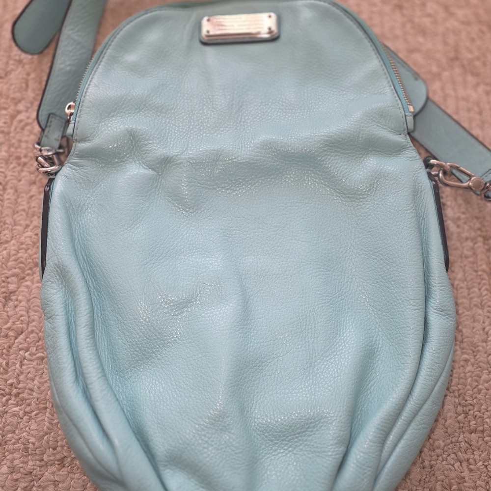Authentic Marc BY Marc Jacobs Blue Pebble Leather Crossbody Bag - Picture 3 of 7